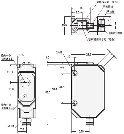 E3AS系列 外形尺寸 5 