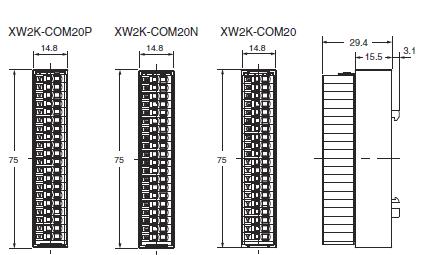 XW2K-COM 外形尺寸 1 