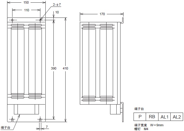 3G3MX2-V2 外形尺寸 22 