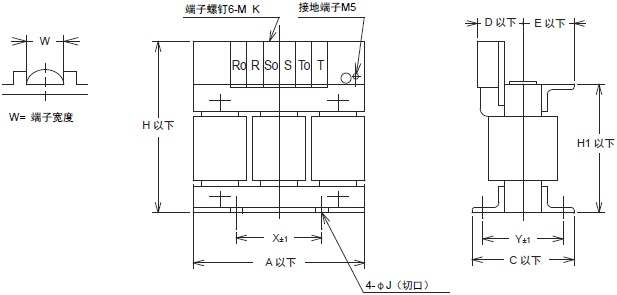 3G3MX2-V2 外形尺寸 28 